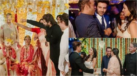 Aamir Khan, Hrithik-Saba and Kartik-Sara share candid moments at Madhu Mantena and Ira Trivedi's wedding