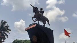 Shivaji statue, Shivaji statue goa, Shivaji statue panaji, Shivaji statue protest , Row over Shivaji statue, indian express